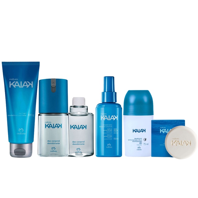 Linha Kaiak Clássico Masculino Natura: Hidratante, Gel 2 em 1 Barba, Roll-on, Deo Corporal, Sabonete Barra e mais
