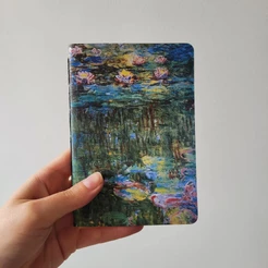 CADERNO SKETCHBOOK Claude Monet A5 e A6 Obras de Arte para escrita bullet journal desenho planner