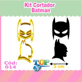 Kit Cortador Batman, Para Pasta Americana, Pasta de Leite em Pó,biscuit