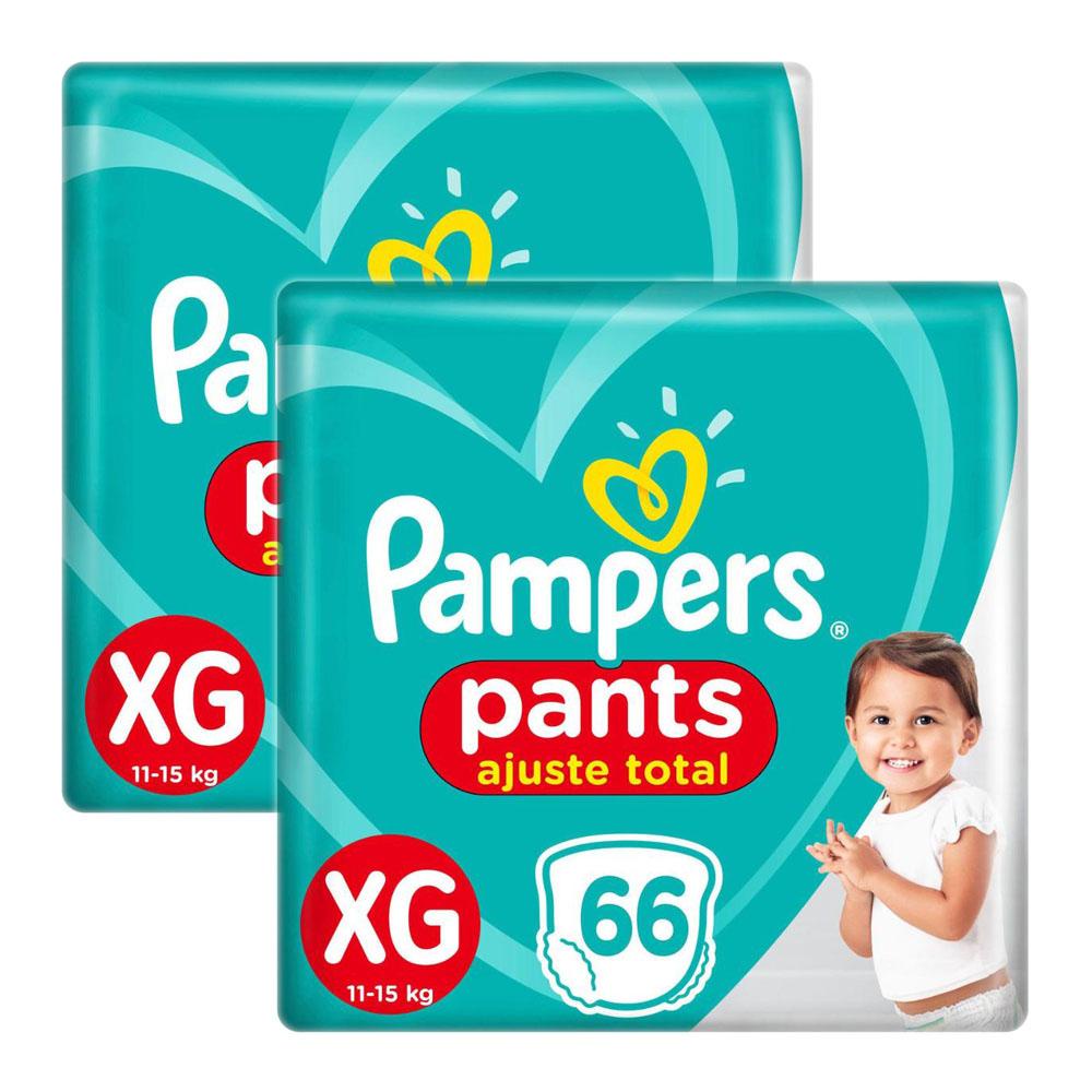 Kit 132 Fralda Pampers Pants Ajuste Total Top Tamanho XG em Oferta na Shopee