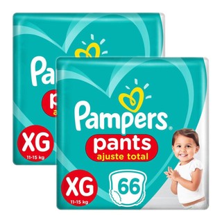 Kit 132 Fralda Pampers Pants Ajuste Total Top Tamanho XG