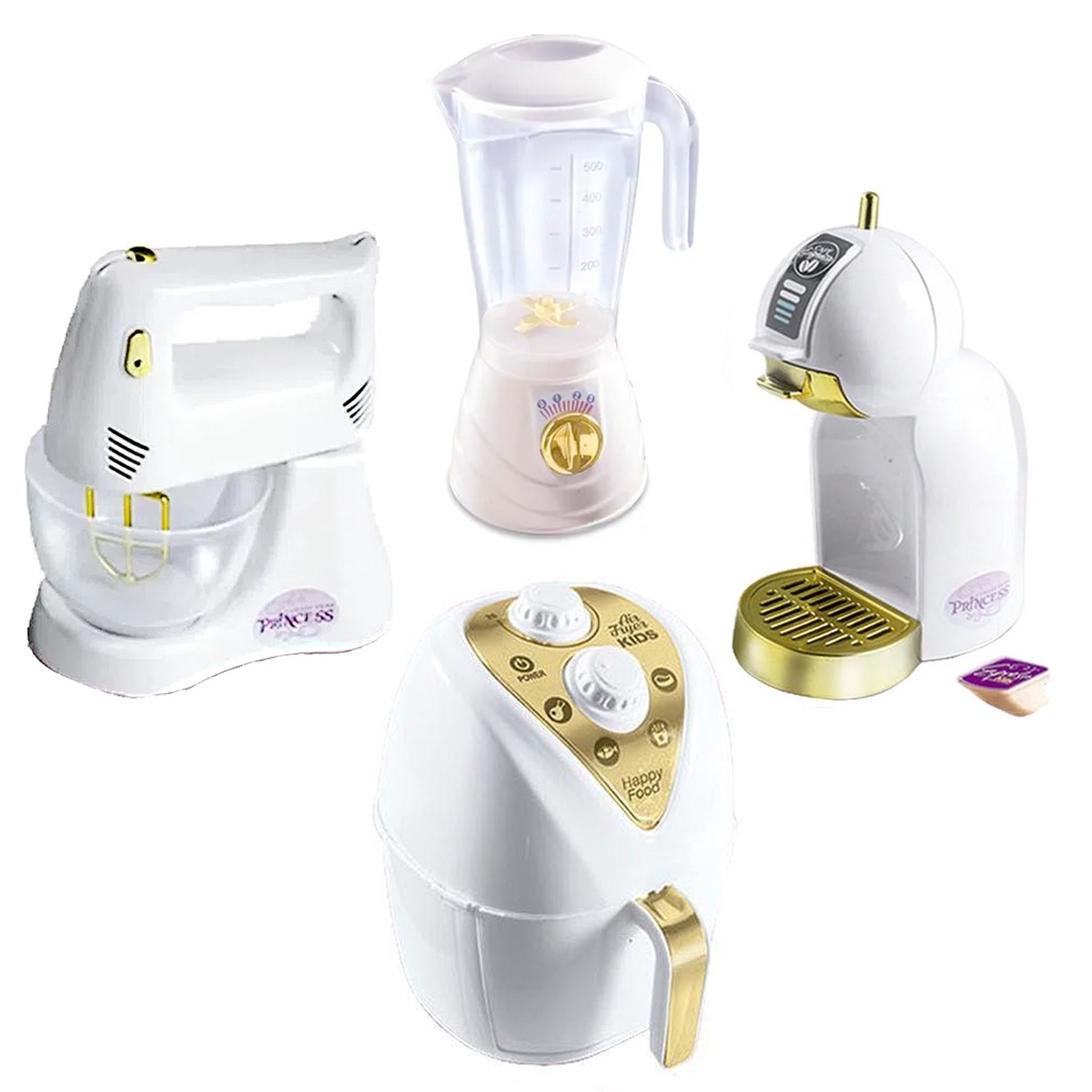 Imagem Kit Infantil Air Fryer Batedeira Liquidificador Cafeteira