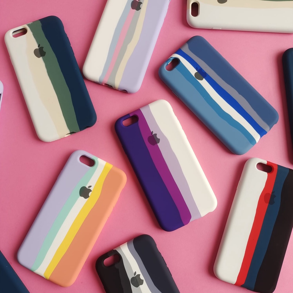 Capa capinha arco-íris/colorida iPhone 12 pro max - silicone cases