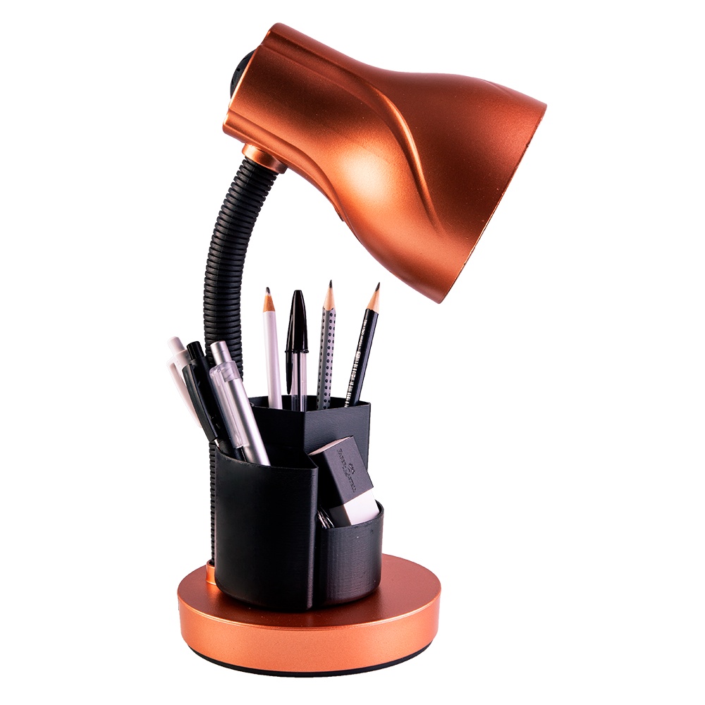 Luminária de Mesa Estudo Escritório Home Office Articulável Porta Lápis Caneta Bivolt E27 em Oferta na Shopee