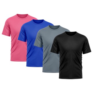Kit 4 Camisetas Masculina Dry Fit Proteção Solar UV Básica Lisa Treino Academia Passeio Fitness Ciclismo Camisa