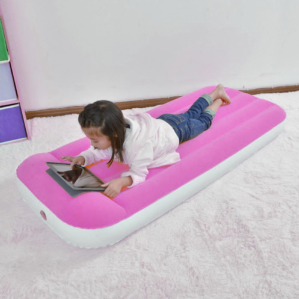 Colchão Inflável de solteiro Infantil Material Repelente a Agua Bomba de Ar