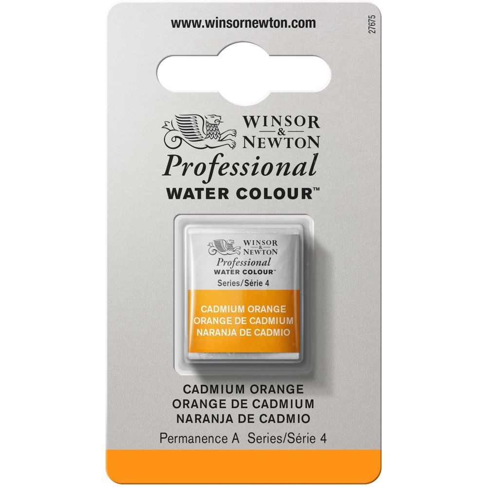 Tinta Aquarela Winsor & Newton Profissional Pastilha Orange