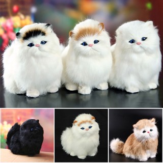 Simulação Mini Gato Fofo Gatos De Pelúcia Brinquedos Recheados Com Som Presente De Natal