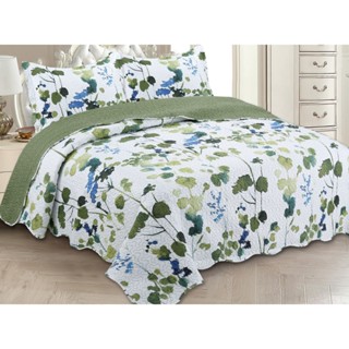 Cobre Leito Colcha Queen Dupla Face Patchwork 3 Peças Rozac Várias Estampas