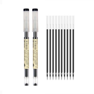 111pcs/Batch 0,35mm Black/Blue/Red Ultra Thin Organization Gel Pen Gelpen Refiles De Tinta Para Material De Papelaria Exame Escolar