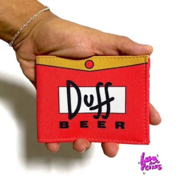 Carteira Simpsons Divertida Cerveja Duff A favorita do Homer Duffbeer Estampada