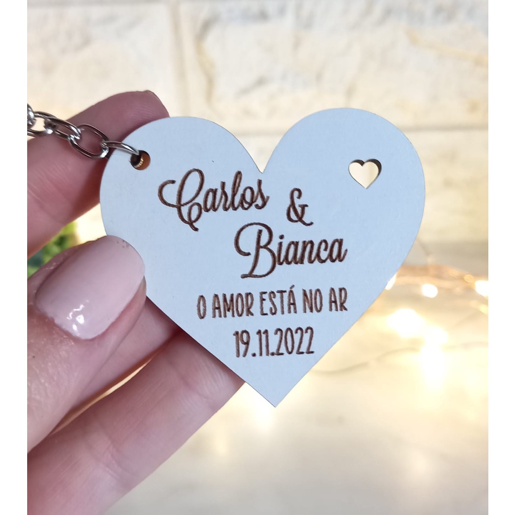 Lembrancinha Chaveiro Casamento - 25 unidades
