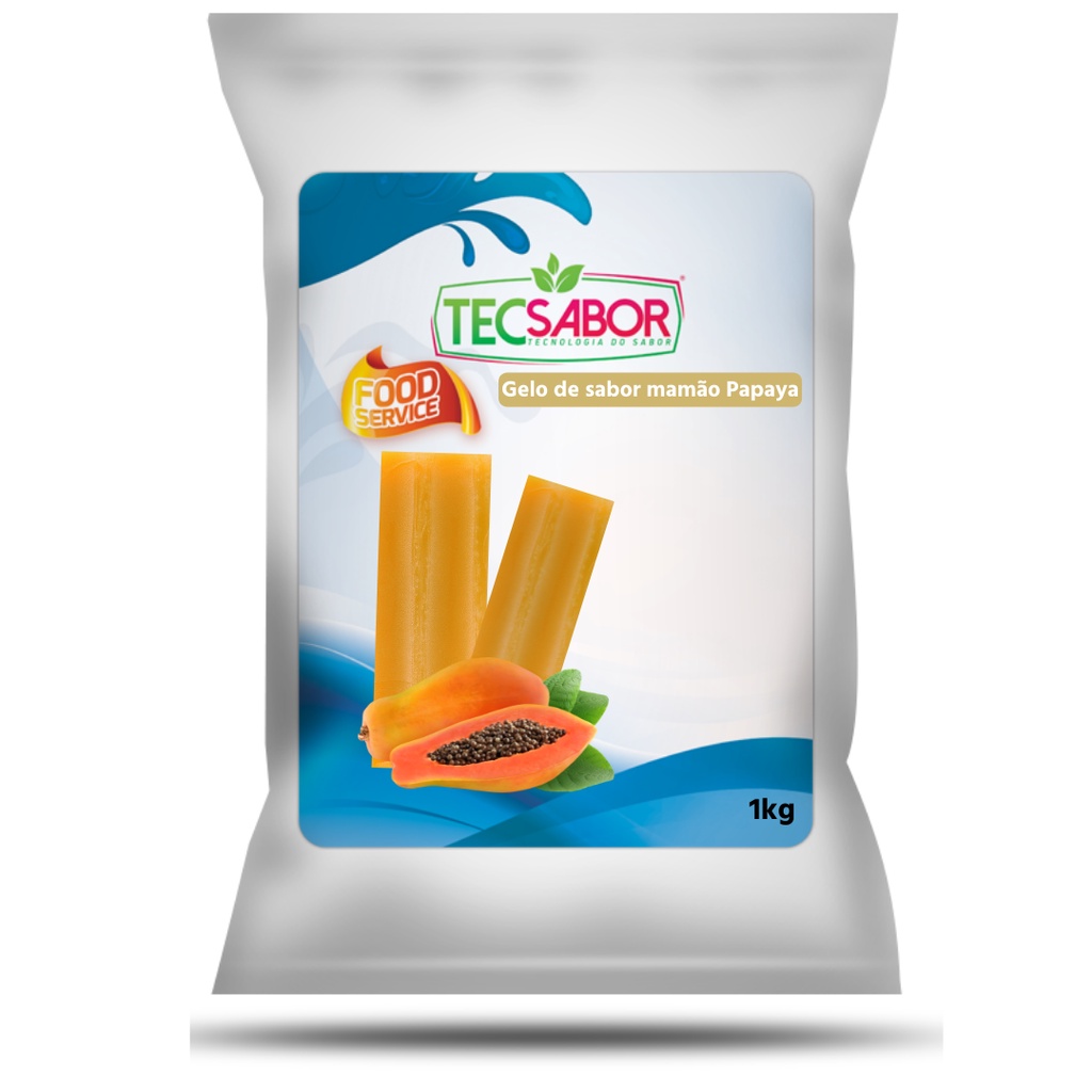 Gelo de Sabor Mamão Papaya TecSabor 1kg rende 500 gelo