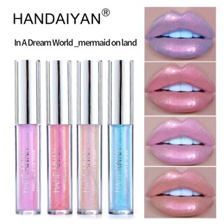 HANDAIYAN Hidratante Brilho Labial Perolado/Brilhante De Longa Duração
