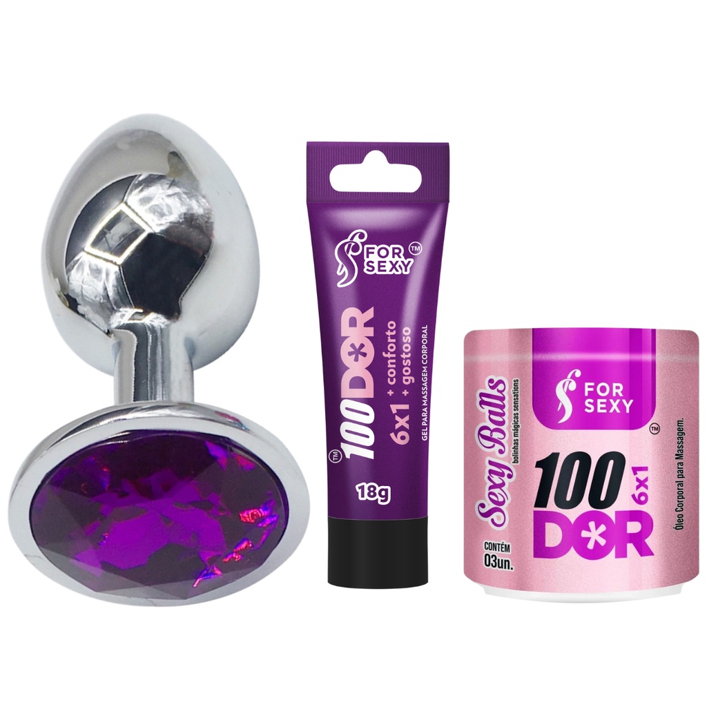 Plug Anal Joia Em Metal Com Gel Anest Sico E Bolinha Anal Dor Shopee Brasil