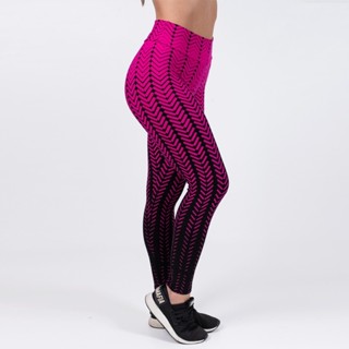 Calça Legging Listras Jacquard Zero Transparência Qualidade Leg Conforto
