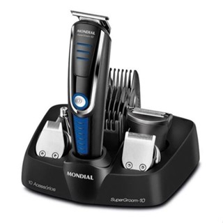 Aparador E Cortador Pelos Cabelo Barba 10 Em 1 Profissional Mondial Bg03