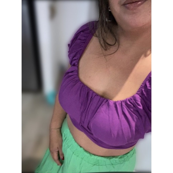 Cropped roxo M