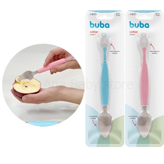 Colher 2 em 1 Raspa Frutinha E Colher de Silicone Buba em Oferta na Shopee
