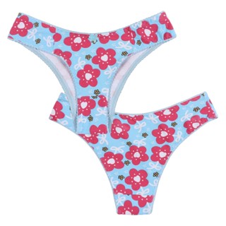 Kit 5 Tanga Calcinhas Senhora Cotton Lisa Estampada Lingerie