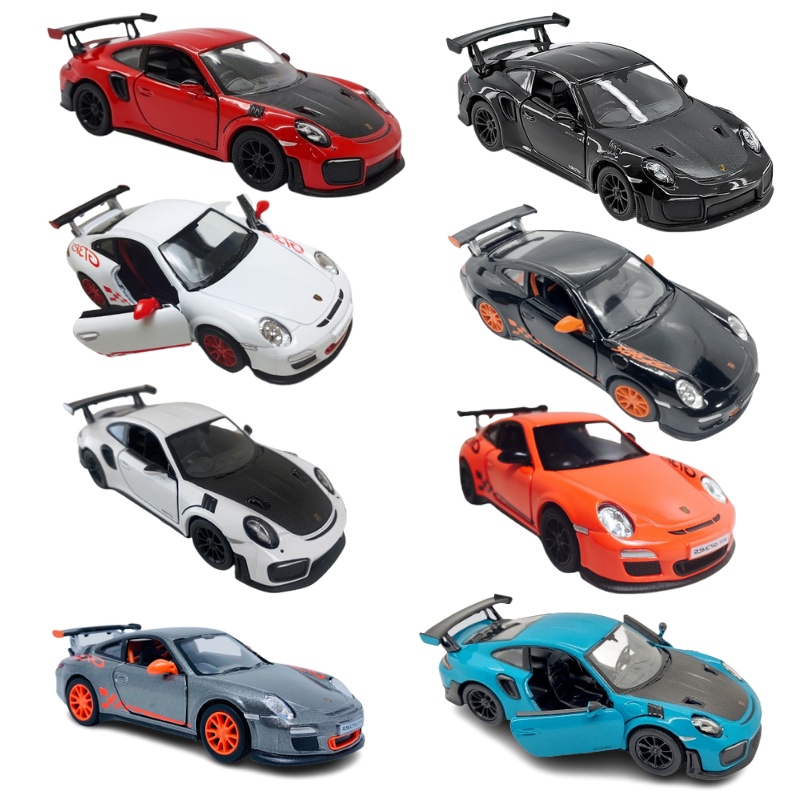 Miniatura Porsche 911 Carrinho Ferro Coleção Fricção Abre as portas