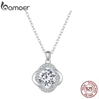 Bamoer D Color VVS1 EX 1CT Colar Moissanite Para Mulheres 925 Prata Esterlina Presente De Casamento De Alta Qualidade Deslumbrante MSN002