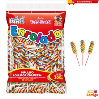 Pirulito mini Enrolado Rabinho 50 und - Santa Rita em Oferta na Shopee