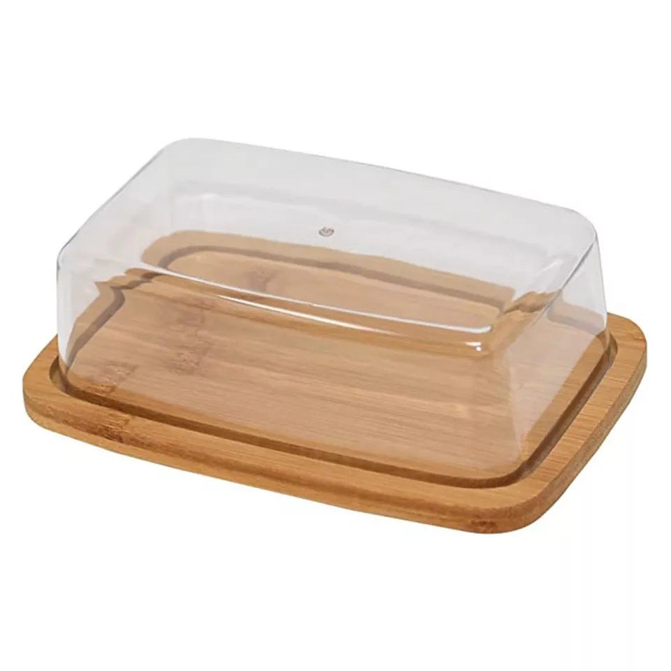 Porta Manteiga Manteigueira em Bambu Ecokitchen 20x13x6,5cm