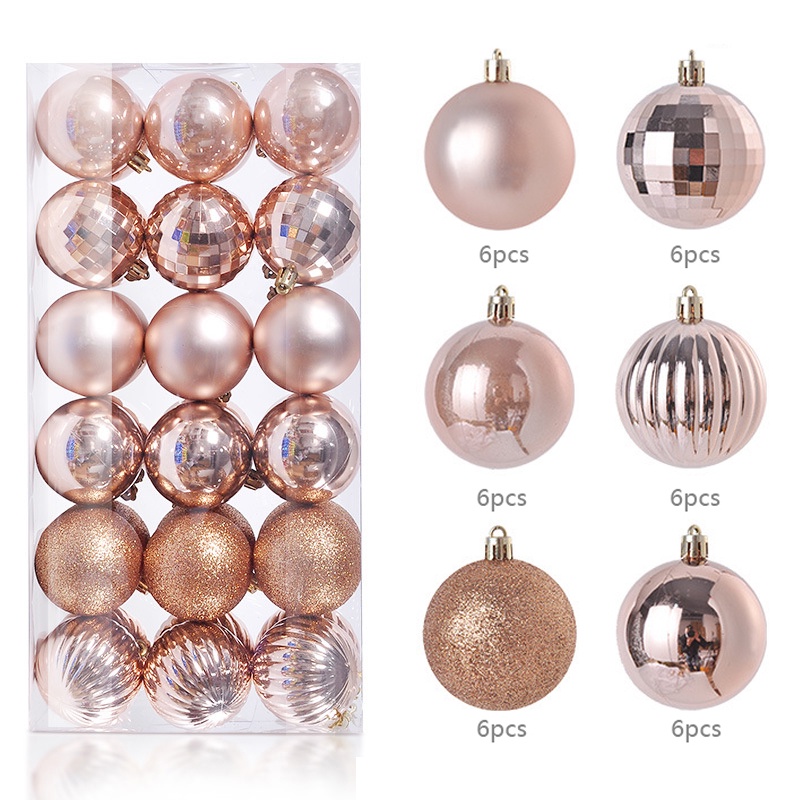 36 Peças De Bolas Natal Brilhantes Enfeites árvore Penduradas Grandes Decalque BOLAS DE NATAL GRANDE kit enfeite de arvore árvore de enfeites para natal dourada bola bolas natalinas bolinha bolinhas de natal