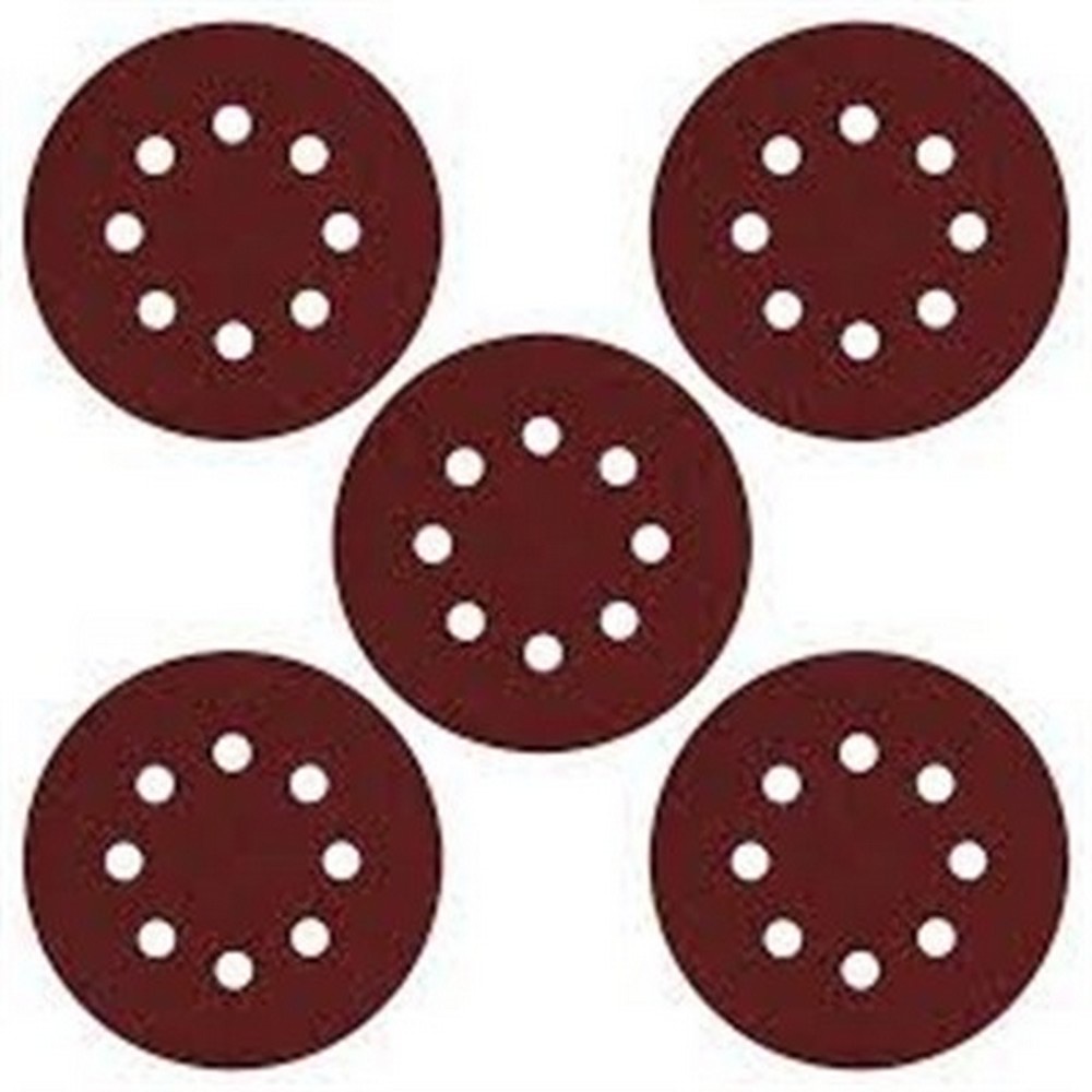 DISCO LIXA 125MM (05 ) 8FUROS P/LIX EXCENTRICA 5 UNID. GR150 MTX 738079 P150 em Oferta na Shopee