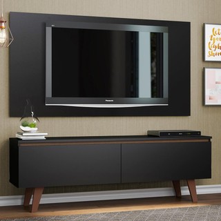 Rack Madesa Le Mans e Painel para TV até 55 Polegadas 2 Portas - Preto em Oferta na Shopee