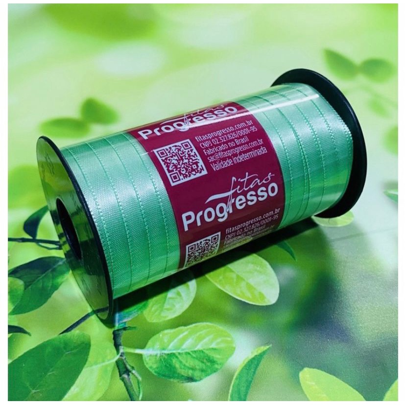 1~4 Fita de Cetim Verde Menta 100 Metros 7Mm - Cód-232 (CHOCO)