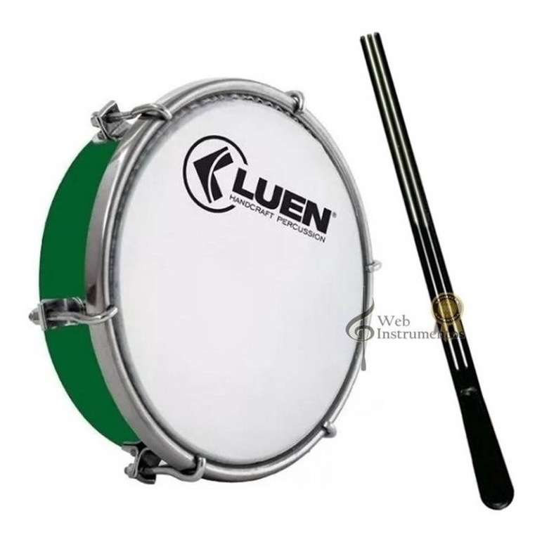 Tamborim 6 Pol. Abs Pele Leitosa Luen+ Baqueta+ Chave