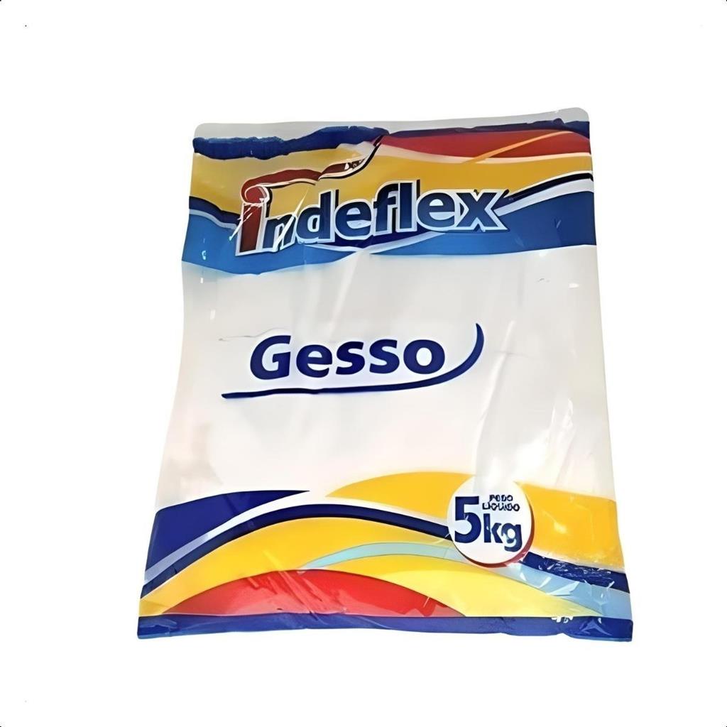 Gesso Em Pó Branco 5kg Para Artesanato Acabamento Reparo Fácil Aplicação - Indeflex