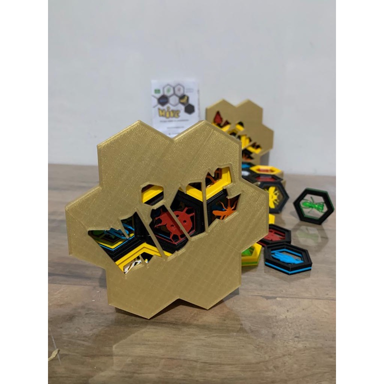 Hive Board Game Impresso Em 3d + Expansão J,M,T C/cores (NOVA CAIXA)