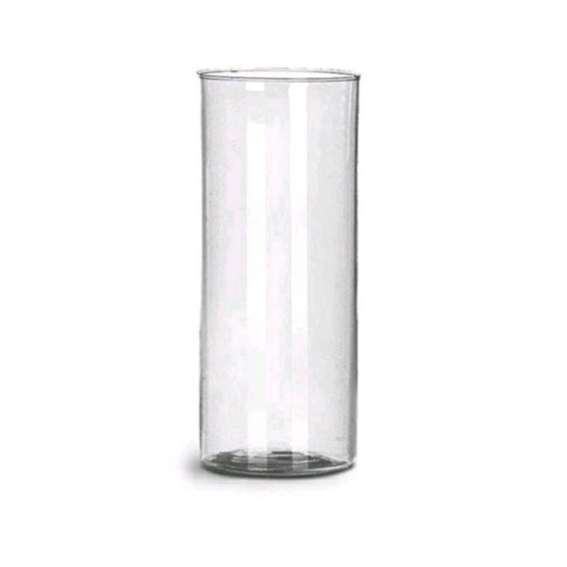 Vaso de Vidro Castiçal Cilindro Vela Tubo de Vidro P/ Decoração 22 x 08cm Decoração Natal.