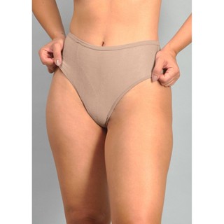 Calcinha Cintura Alta Duloren Açores BEIGE FONCÉ