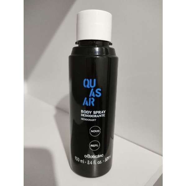 Desodorante antitranspirante body spray masculino refil Quasar O Boticário 100ml Shopee Brasil