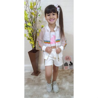 Conjunto Bloguerinha Glitir Mini Diva Moda Menina Infantil Top