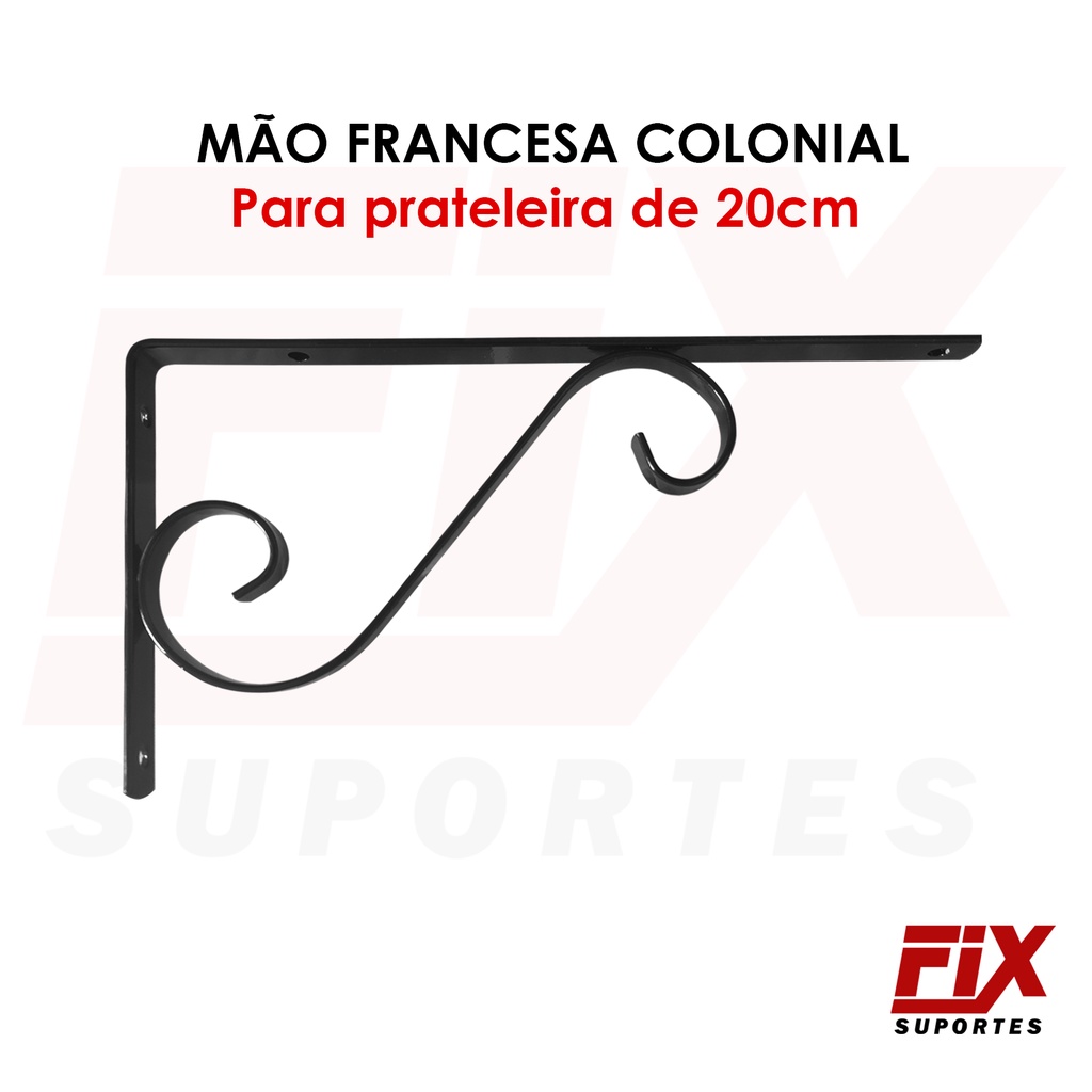 2 Uni. Suporte Colonial 20cm Para Prateleiras