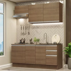 Armário de Cozinha Compacta 180cm Rustic Glamy Madesa 07
