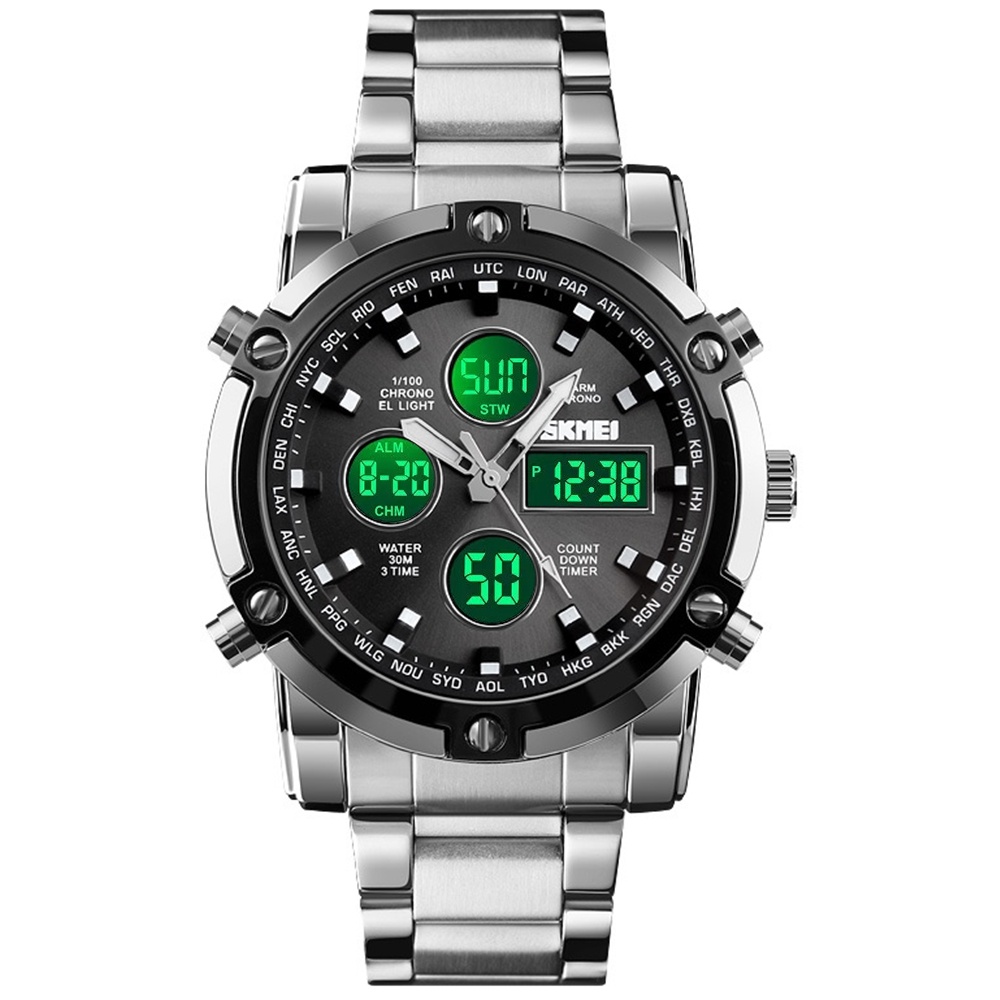 Relógio Masculino Skmei 1389 Analógico Digital Original Luxo