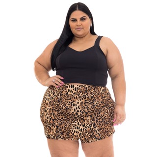 Short Saia Fenda Na Lateral Feminino Plus Size Curto Envio Imediato em Oferta na Shopee