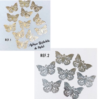 Aplique Metal BORBOLETA GRANDE (Escolha a partir de 5 Unidades) para Laços e Tiaras em Oferta na Shopee