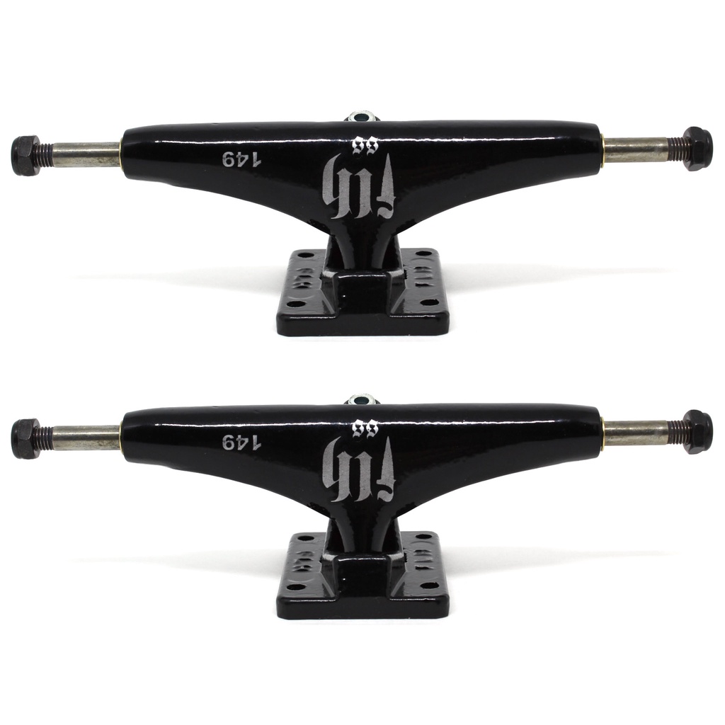 Truck Skate 149mm FLH Amortecedor SS Parafuso Vazado Preto