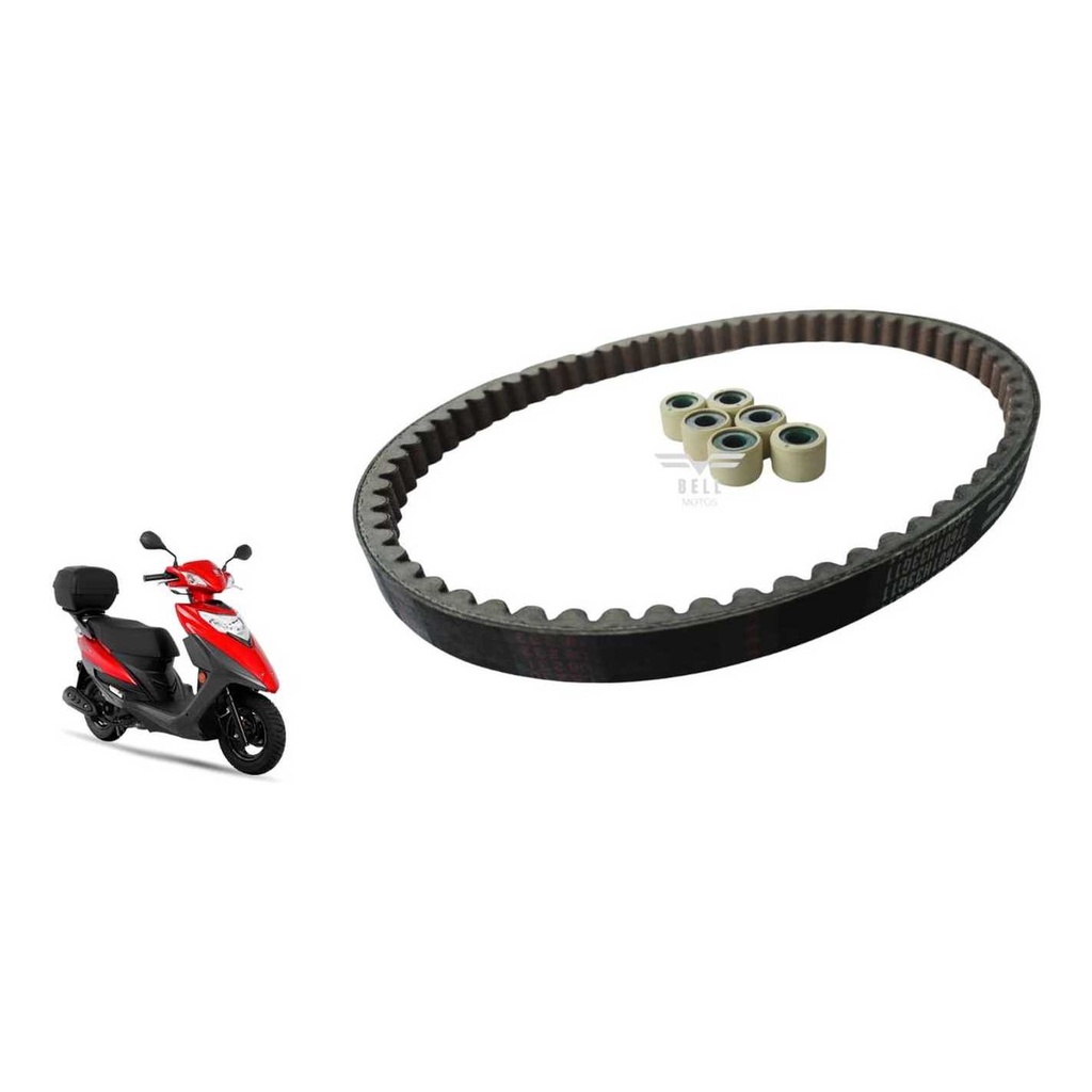 Kit Rolete Embreagem + Correia Original Moto Haojue Lindy 125 - Ano 2017 A 2023