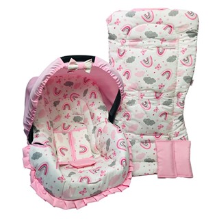 CAPA DE BEBE CONFORTO E CAPA CARRINHO - ARCO-IRIS em Oferta na Shopee