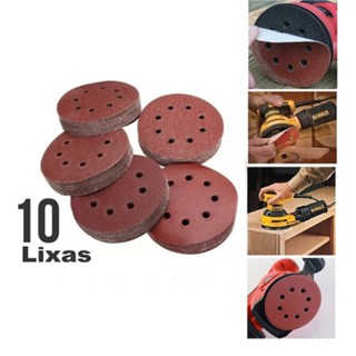 DISCO LIXA 125MM (05" ) GR 320 8FUROS P/LIX EXCENTRICA 10 UNID. 2880 FERTAK