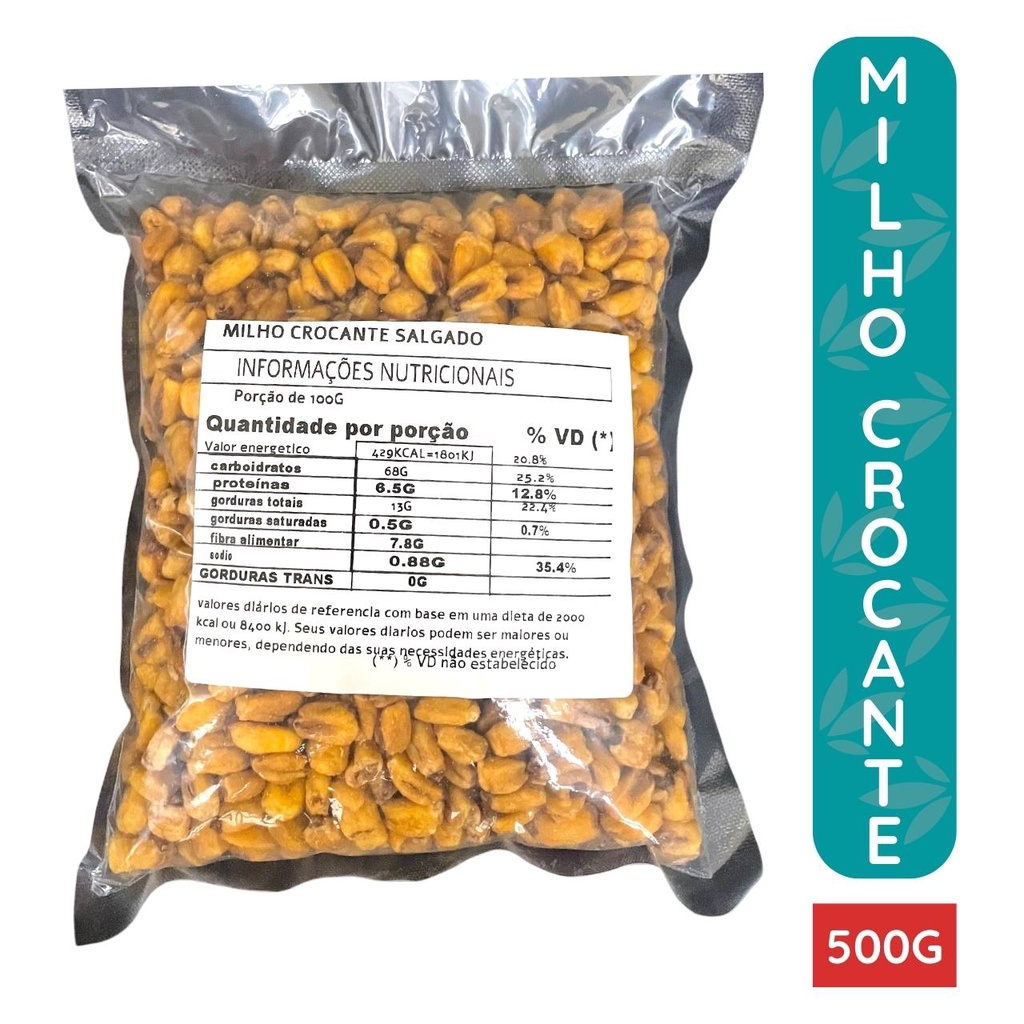 Milho Espanhol 500g Torrado E Salgado em Oferta na Shopee