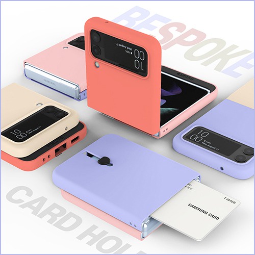 【 Z Flip 4/3 Estojo De Armazenamento De Cartão De Celular Coreano 】 Samsung Gala